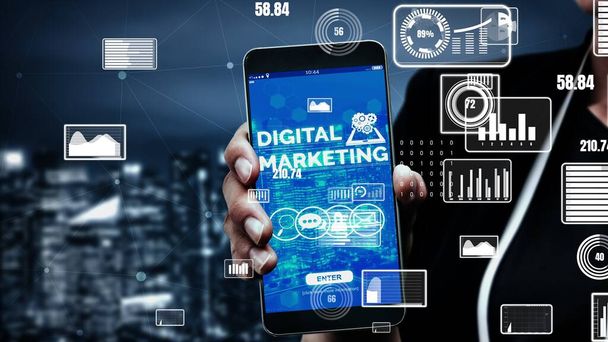 Marketing of Digital Technology Business conceptual - Photo, Image