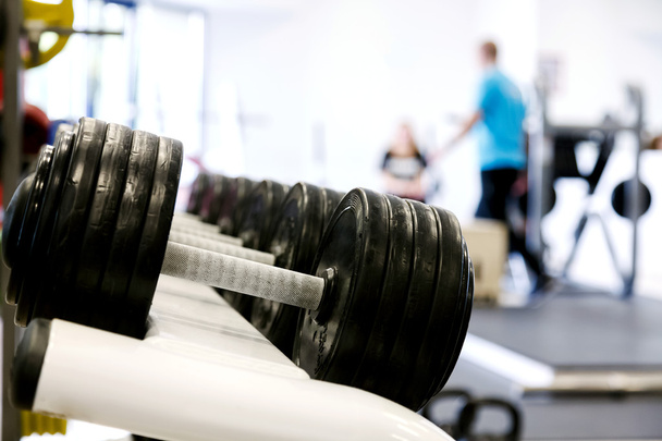 Dumbells in a gym - Photo, Image