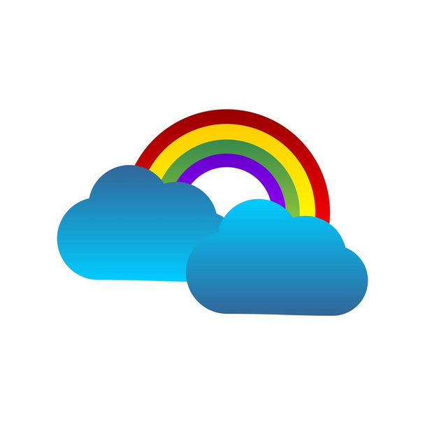 Regenboog vlakke gradiënt Vector Icon Desig - Vector, afbeelding
