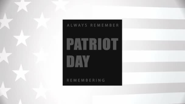 Ricordando il 911, il giorno del Patriota, ricorda l '11 settembre. Non dimenticheremo mai gli attentati terroristici del 2001. Rappresentazione delle torri gemelle, centro commerciale mondiale. - Filmati, video