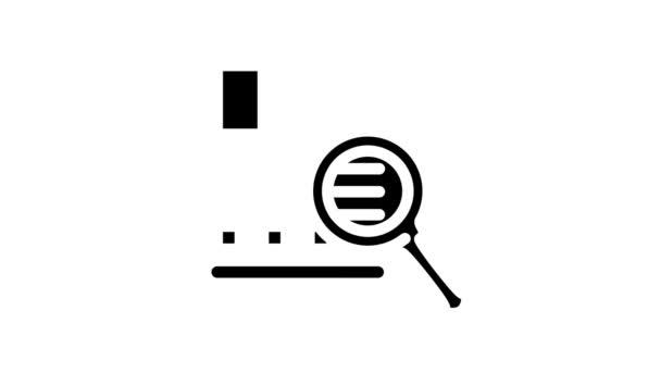 búsqueda de información animación icono glifo - Metraje, vídeo