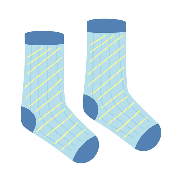 blauwe paar sokken - Vector, afbeelding