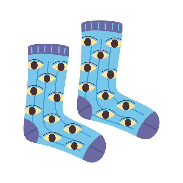funny sock with eyes - Vector, Image