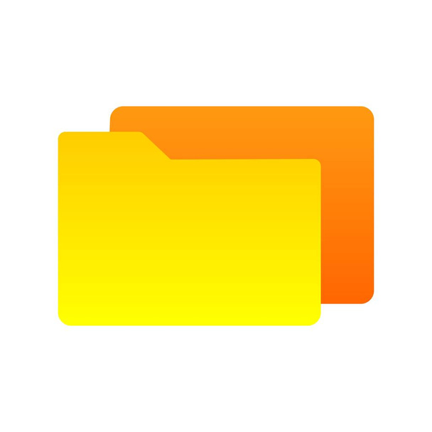 Folders Flat Gradient Vector Icon Design - Vector, Image