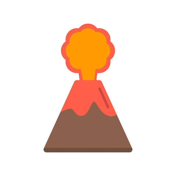 Volcano Flat Vector Icon Design - Vector, Image
