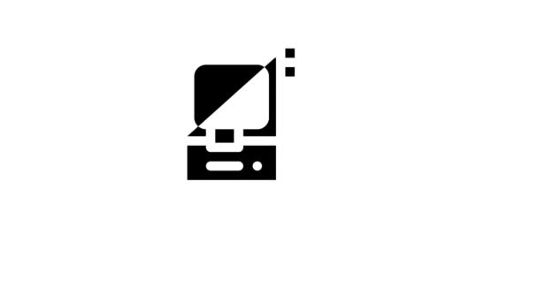 elektronický stroj pro zakoupení jízdenky na animaci ikon parkovacích glyfů - Záběry, video