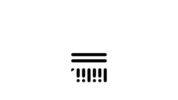 ticket parking glyph icon animation - Záběry, video