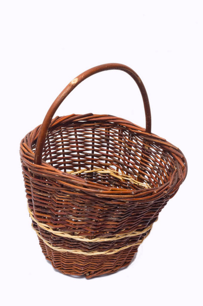 Industrial arts a wicker basket. A folklore product that can serve as a decoration or even for practical use. - Photo, Image