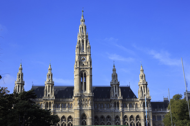 edificio del municipio di Vienna - Rathaus, costruito in stile gotico
 - Foto, immagini