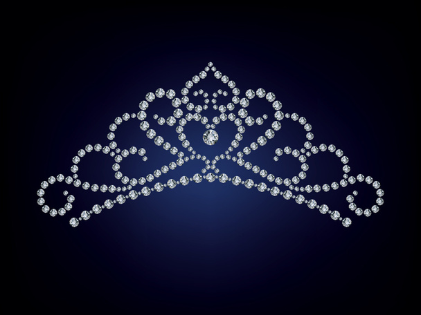 a tiara de diamantes isolar o objeto - Vetor, Imagem