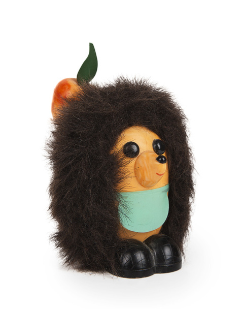 Toy hedgehog with apple - Photo, Image