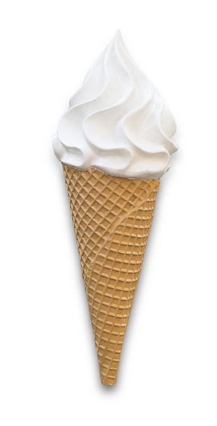 Крупный план пластикового мороженого
 - Фото, изображение