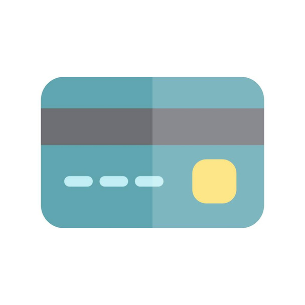 Icona vettoriale a luce piatta con carta di debito Desig - Vettoriali, immagini