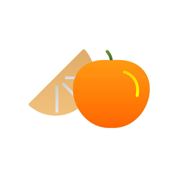 Oranje vlakke gradiënt vectoricoon Desig - Vector, afbeelding