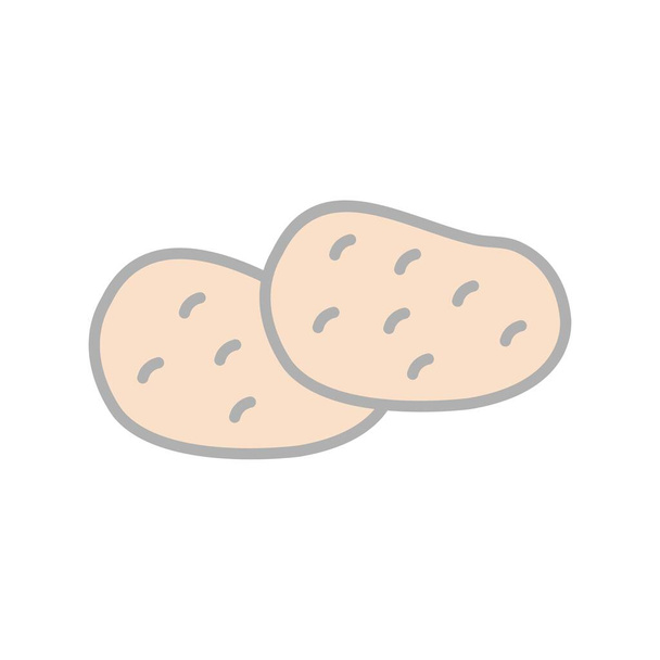 Icona vettoriale leggera riempita di patate Desig - Vettoriali, immagini