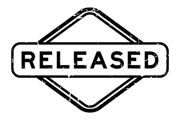 Grunge preto liberado palavra borracha selo quadrado no fundo branco - Vetor, Imagem