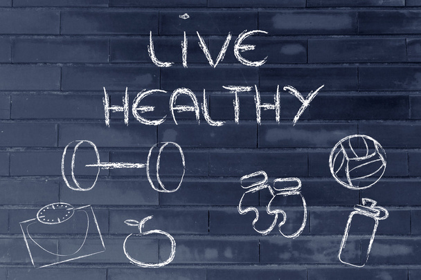 live a healthy and fit life - Foto, Imagen