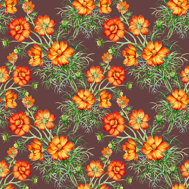Wild flowers seamless pattern - Foto, Imagen