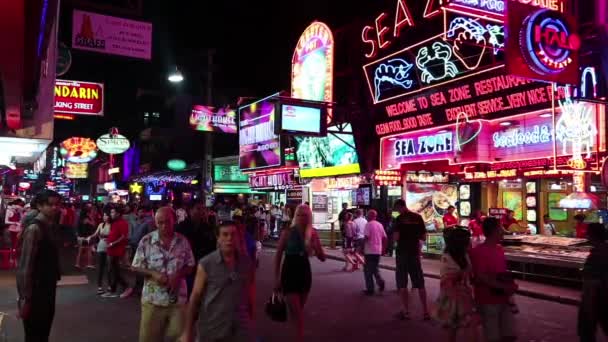 Rotlichtviertel in Pattaya, - Filmmaterial, Video