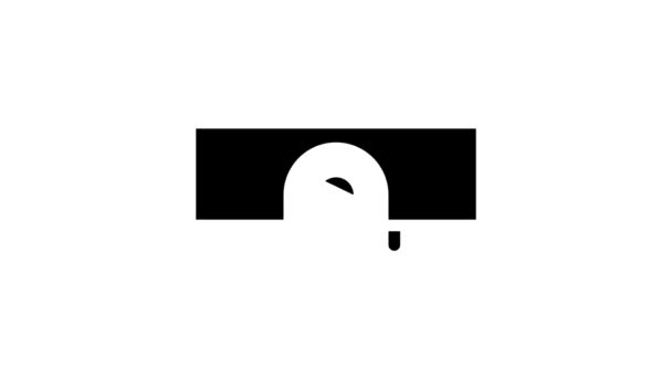 clip strumento cancelleria icona glyph animazione - Filmati, video