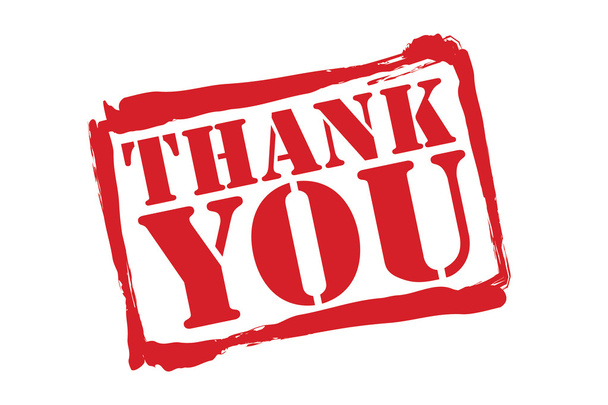 THANK YOU red rubber stamp vector over a white background. - Vector, Image