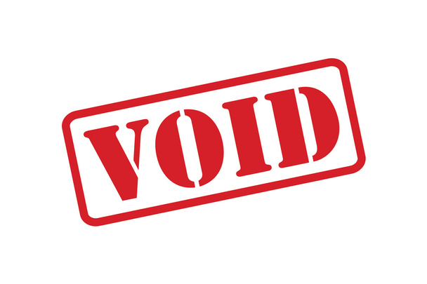 'VOID' Red Stamp vector over a white background. - Vector, Image