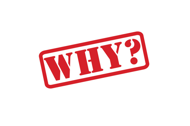 WHY? Rubber Stamp vector over a white background. - Vector, Image