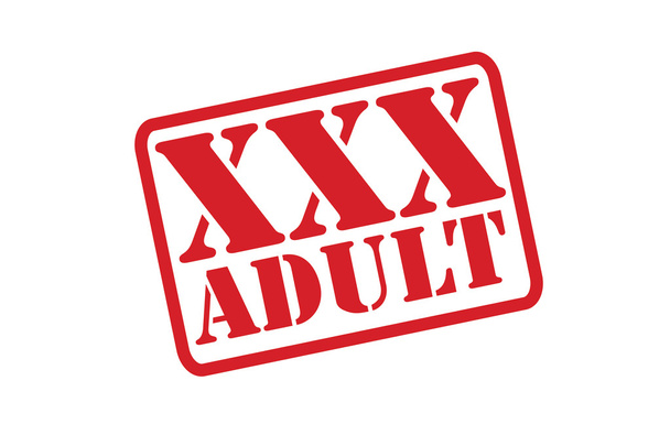 xxx adult rubber stamp Vektor über weißem Hintergrund. - Vektor, Bild