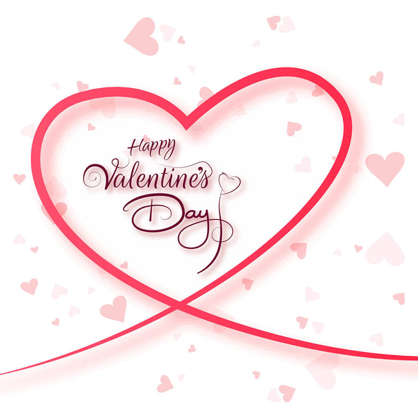 Concept of Valentine's Day greeting card with hearts design - Vektör, Görsel