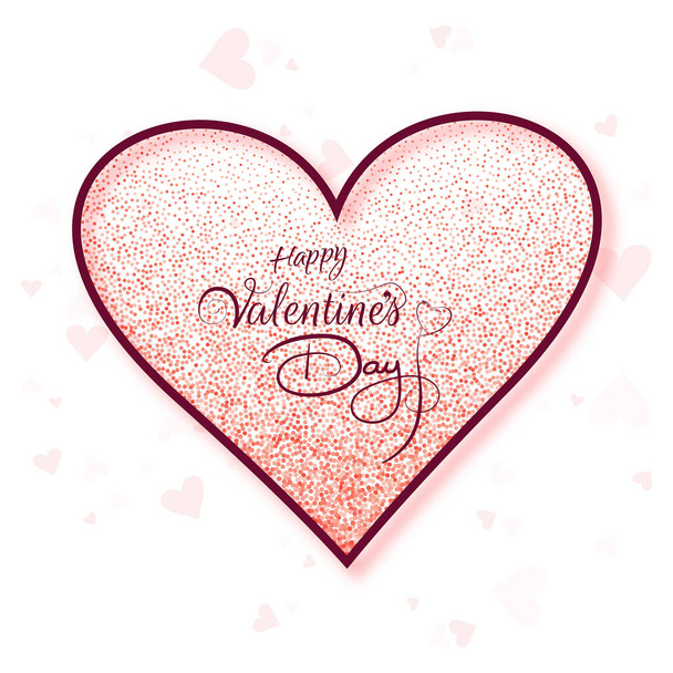 Concepto de tarjeta de felicitación del Día de San Valentín con diseño de corazones - Vector, Imagen
