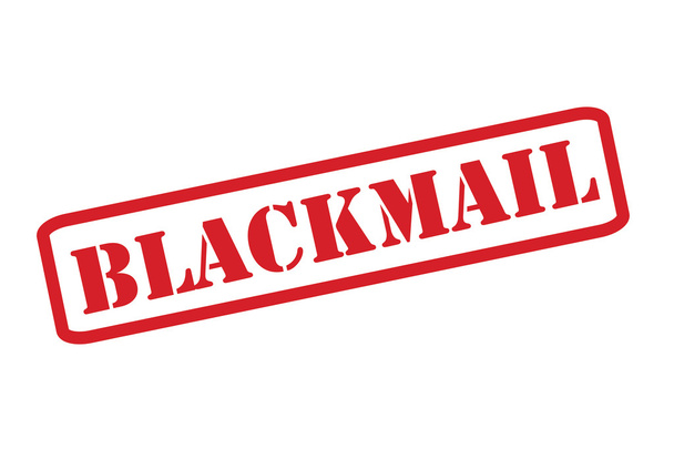 BLACKMAIL Rubber Stamp vector over a white background. - Vector, Image