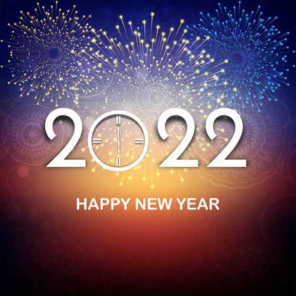 Beautiful 2022 card celebration holiday background - Vector, Image