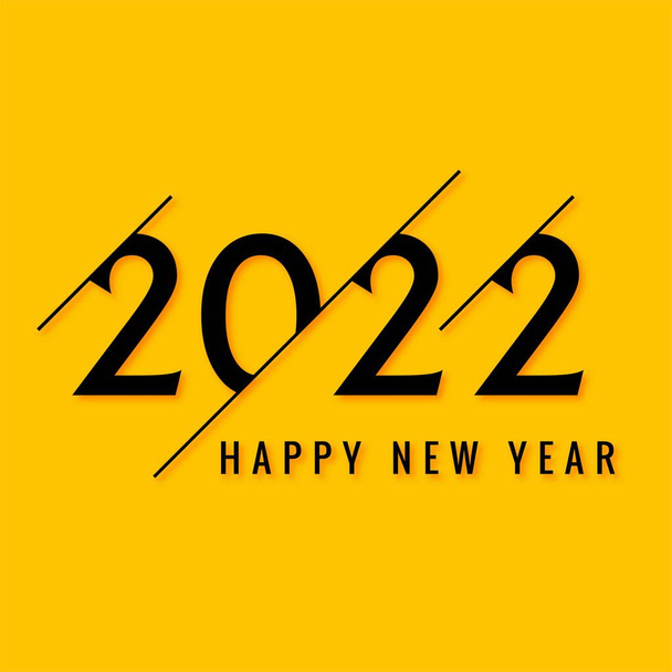 Elegant 2022 new year creative text card background - Vector, Image