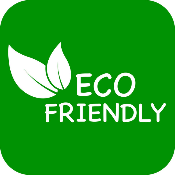 Екологічно чистий векторний логотип або значок, зелений фон екологічно чистий логотип
 - Вектор, зображення