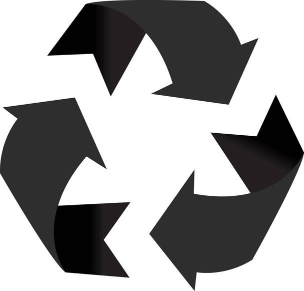 Śpiew wektorowy recyklingu lub ikona symetryczna - Wektor, obraz