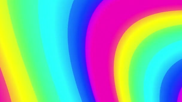 Seamless looping fast flowing vibrant rainbow waves. Abstract animated background. - Footage, Video