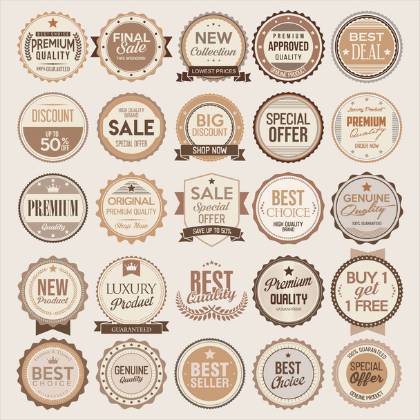 Collection of retro vintage badges and labels  - ベクター画像
