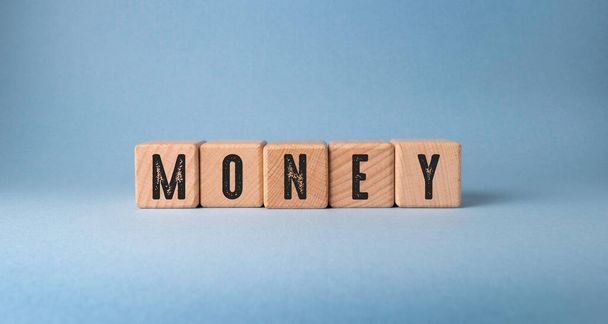 Közelkép a pénz Word, Üzleti koncepció ötlet - Fotó, kép
