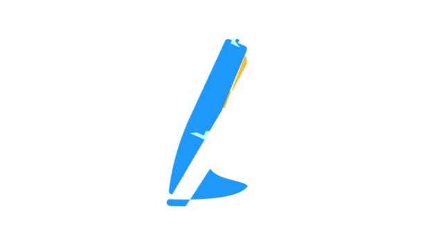 toll írószer színes ikon animáció - Felvétel, videó