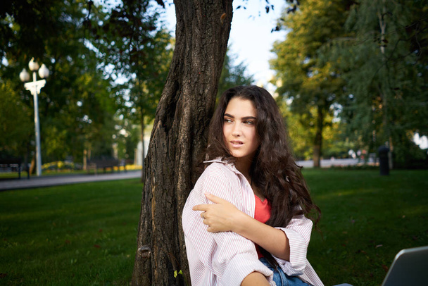 woman in the park student training Lifestyle Fresh air - Фото, изображение