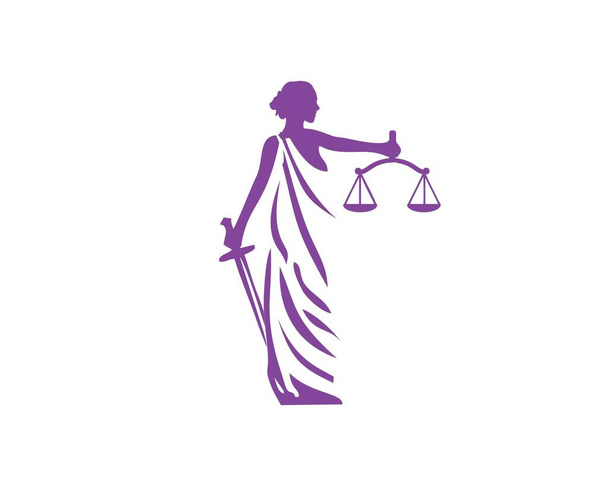 Вектор логотипа леди юстиции - Вектор,изображение