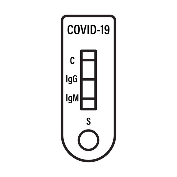 gyors antigénteszt (RST) ikon vektor gyors antigénkimutatás (RADT) szimbólum Coronavirus, COVID-19 antitest teszt jel egészségügyi ellátás és orvosi koncepció grafikai tervezés, logó, weboldal - Vektor, kép