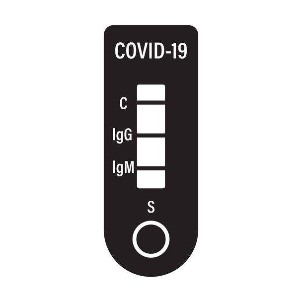 teste rápido do antígeno auto-teste (RST) ícone vetor teste rápido de detecção de antígeno (RADT) símbolo Coronavirus, COVID-19 teste de anticorpos sinal de saúde e conceito médico para design gráfico, logotipo, site - Vetor, Imagem