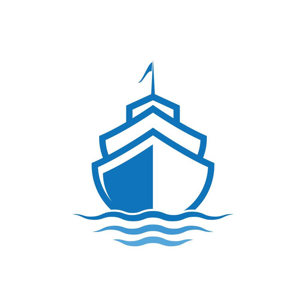 Kreuzfahrtschiff Logo Template Vektor Icon Design - Vektor, Bild