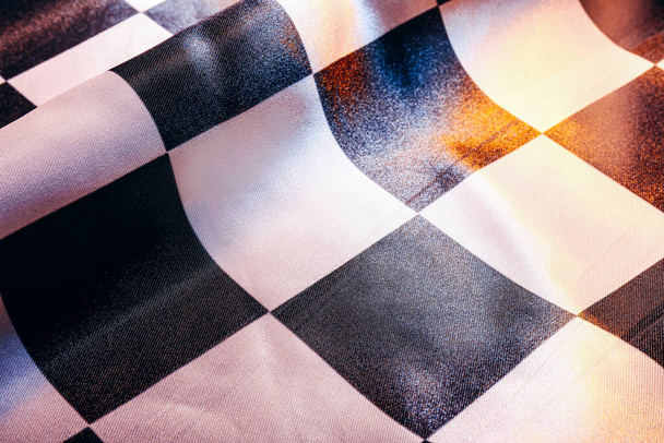 Racing flag as background, closeup view - Photo, Image