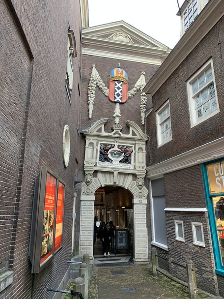 AMSTERDAM, NETHERLANDS - Dec 28, 2019: A beautiful view of historic museum in Amsterdam, Netherlands - Zdjęcie, obraz