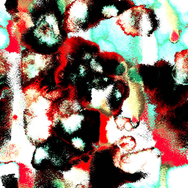 Surface Textile. Fantastic Decorative Texture. Tie Dye Print Texture, Shibori. Watercolor Staining Endless Repeating Ornament. Art Background For Textile, Surface, Fashion, Swimwear, Linen, Cloth. - Foto, imagen