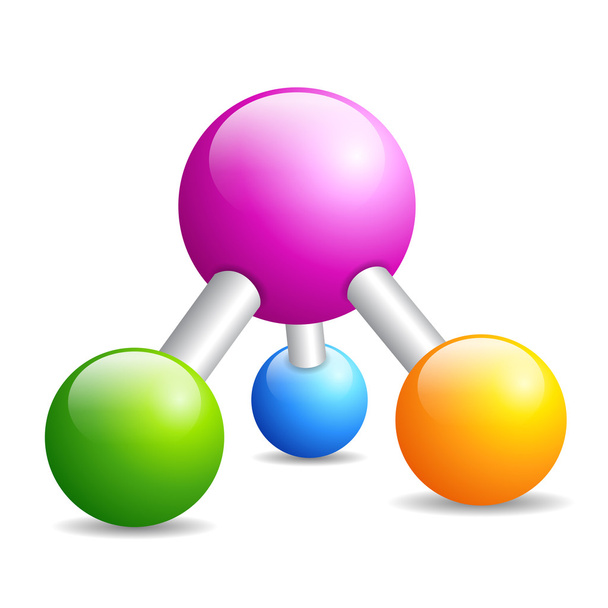 Molecule structure icon - Wektor, obraz