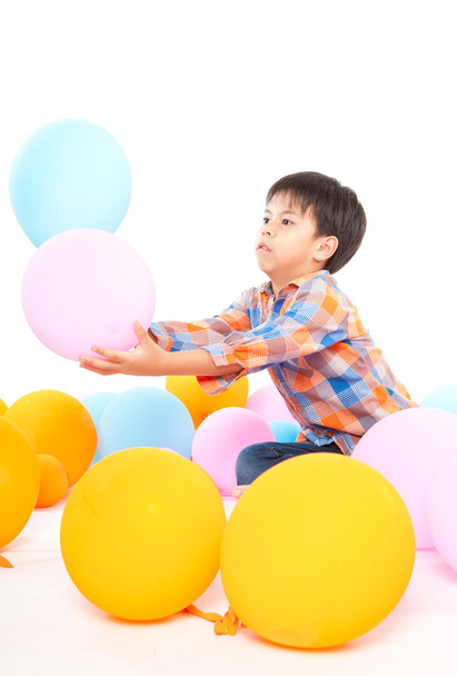 αγόρι με μπαλόνια - Φωτογραφία, εικόνα