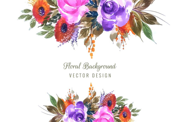 Frame made of decorative floral composition background - Vector, Image